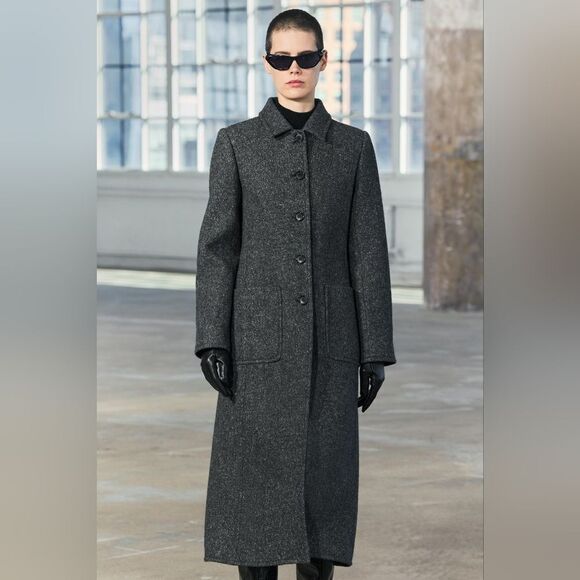 COAT WITH MANTECO WOOL ZW COLLECTION - Picture 4 of 13